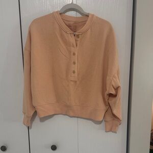 American Eagle Outfitters Apricot Button-Up Sweater